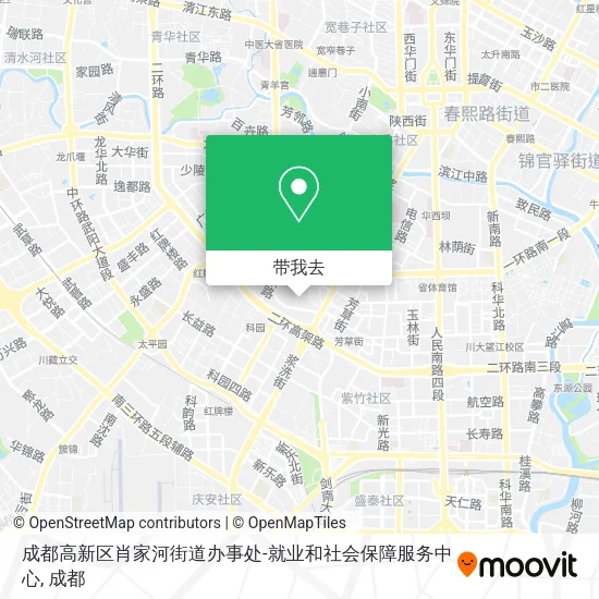 成都高新区肖家河街道办事处-就业和社会保障服务中心地图