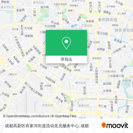 成都高新区肖家河街道流动党员服务中心地图
