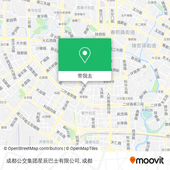 成都公交集团星辰巴士有限公司地图