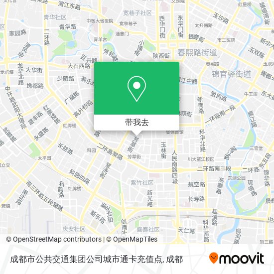 成都市公共交通集团公司城市通卡充值点地图