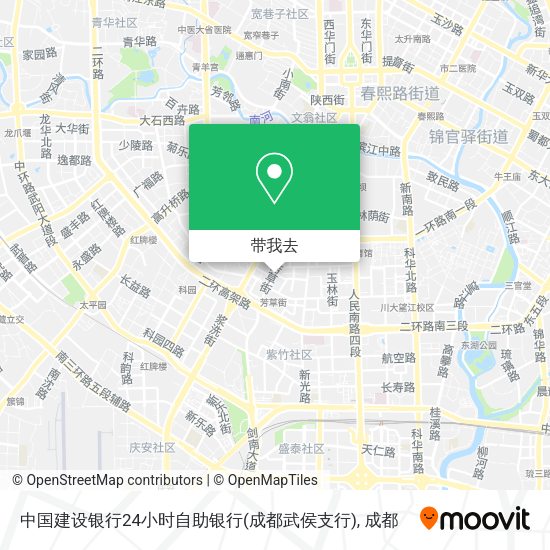 中国建设银行24小时自助银行(成都武侯支行)地图