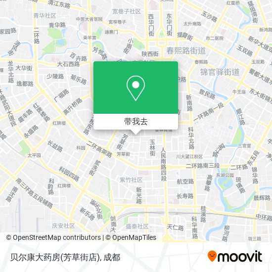 贝尔康大药房(芳草街店)地图