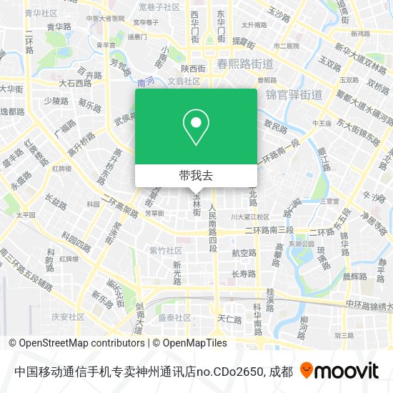 中国移动通信手机专卖神州通讯店no.CDo2650地图