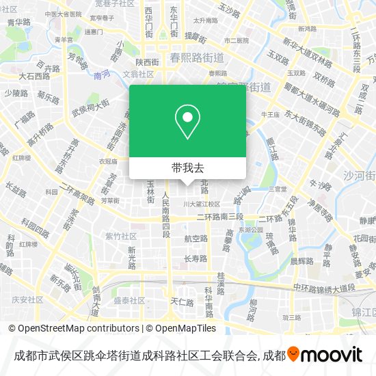 成都市武侯区跳伞塔街道成科路社区工会联合会地图