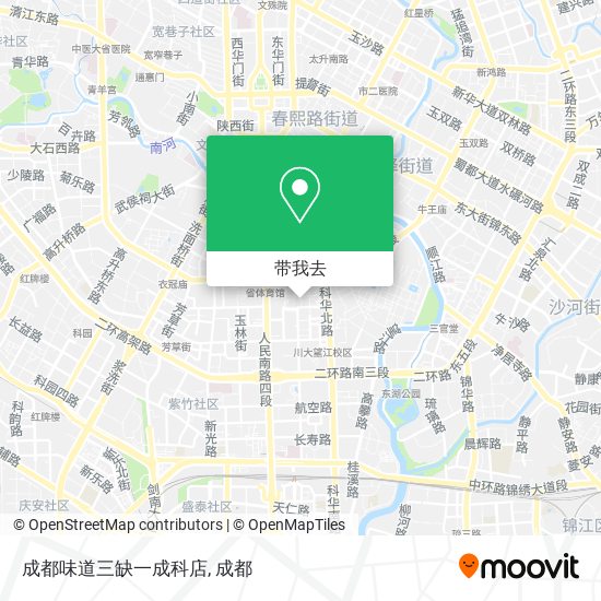 成都味道三缺一成科店地图