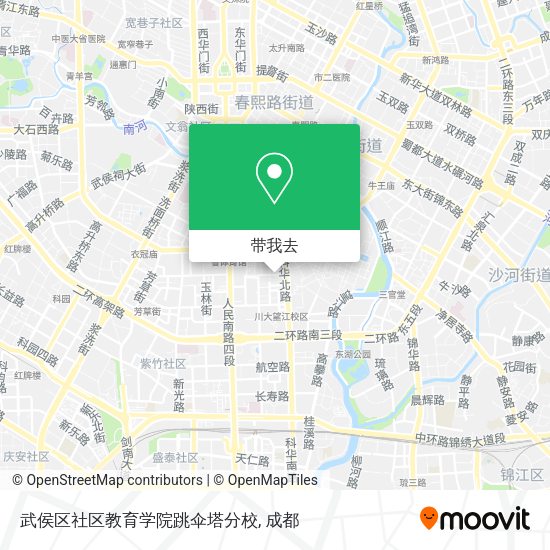 武侯区社区教育学院跳伞塔分校地图