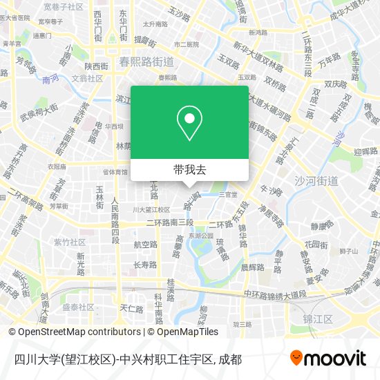 如何坐公交或地铁去武侯区的四川大学 望江校区 中兴村职工住宇区