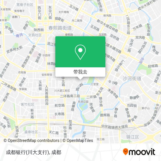 成都银行(川大支行)地图