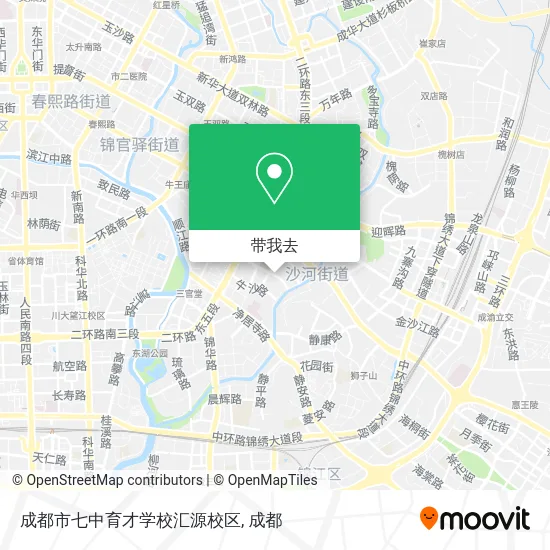 成都市七中育才学校汇源校区地图