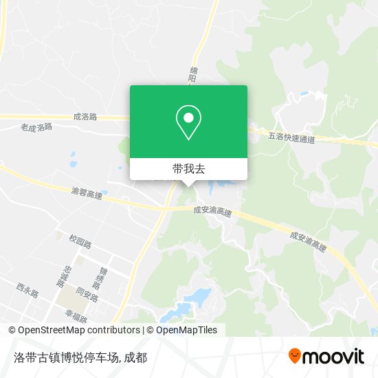 洛带古镇博悦停车场地图