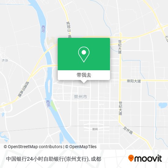 中国银行24小时自助银行(崇州支行)地图