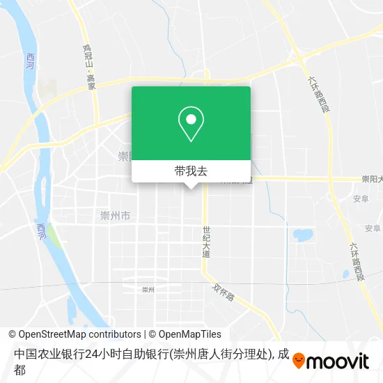 中国农业银行24小时自助银行(崇州唐人街分理处)地图