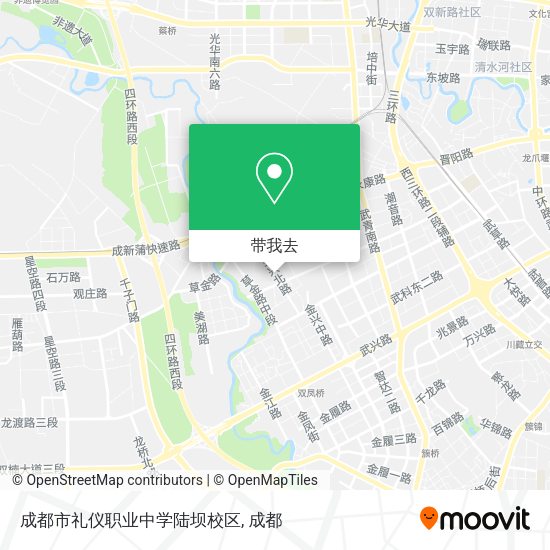 成都市礼仪职业中学陆坝校区地图