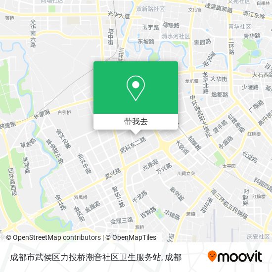 成都市武侯区力投桥潮音社区卫生服务站地图