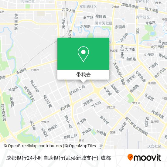 成都银行24小时自助银行(武侯新城支行)地图