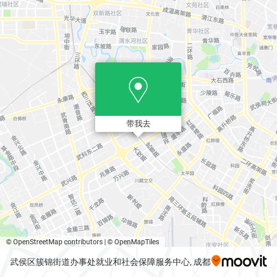 武侯区簇锦街道办事处就业和社会保障服务中心地图
