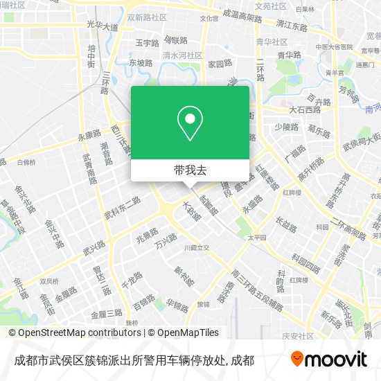 成都市武侯区簇锦派出所警用车辆停放处地图