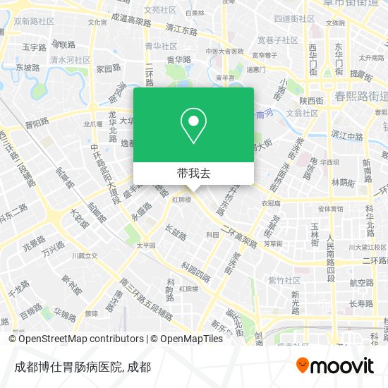 成都博仕胃肠病医院地图