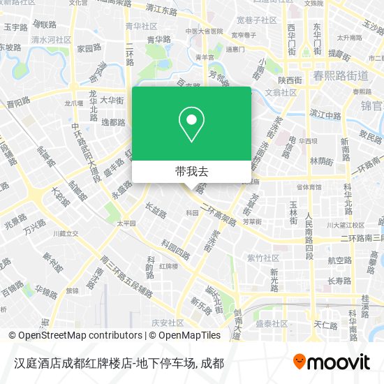 汉庭酒店成都红牌楼店-地下停车场地图