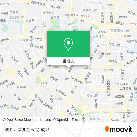 成都西南儿童医院地图