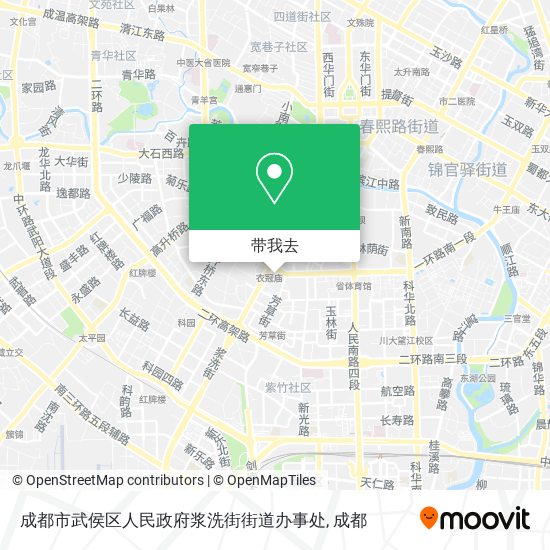 成都市武侯区人民政府浆洗街街道办事处地图
