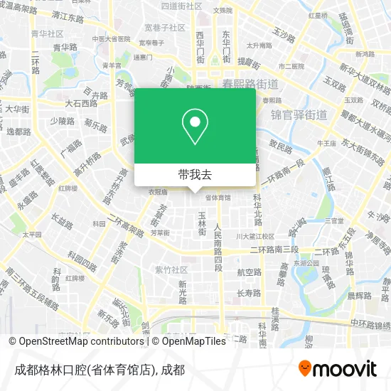 成都格林口腔(省体育馆店)地图