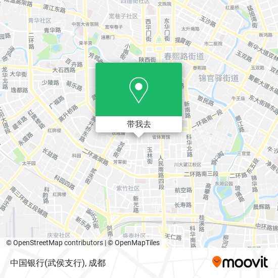 中国银行(武侯支行)地图