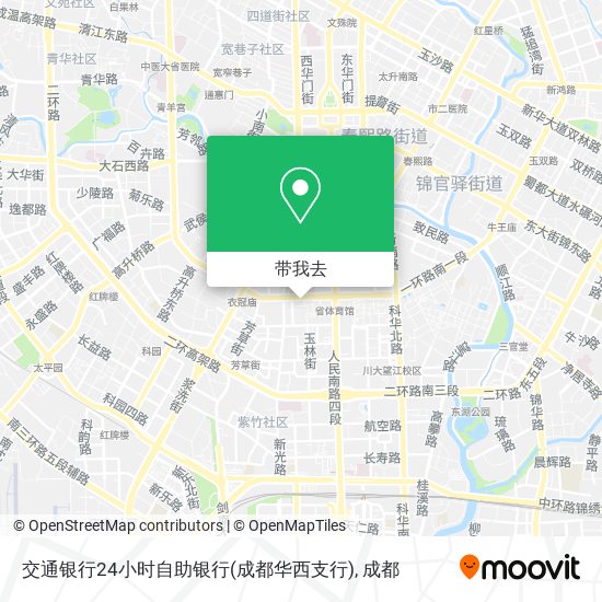 交通银行24小时自助银行(成都华西支行)地图