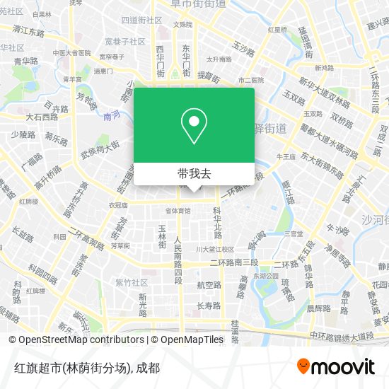 红旗超市(林荫街分场)地图