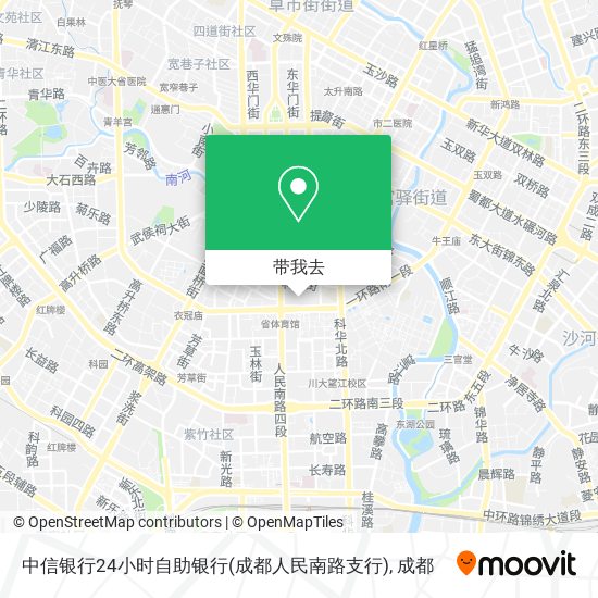 中信银行24小时自助银行(成都人民南路支行)地图