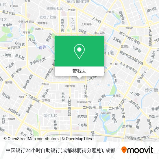 中国银行24小时自助银行(成都林荫街分理处)地图
