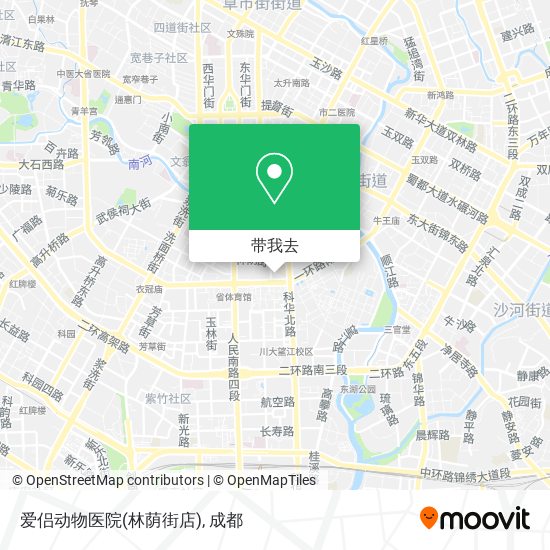 爱侣动物医院(林荫街店)地图