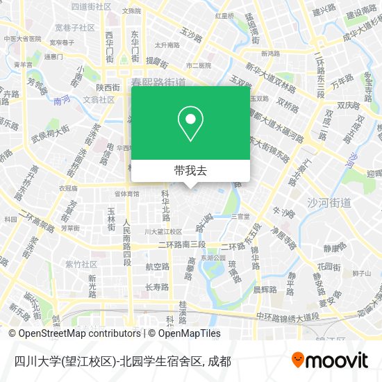 四川大学(望江校区)-北园学生宿舍区地图