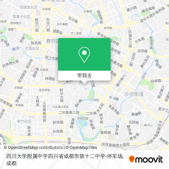 四川大学附属中学四川省成都市第十二中学-停车场地图