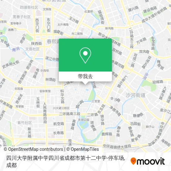 四川大学附属中学四川省成都市第十二中学-停车场地图