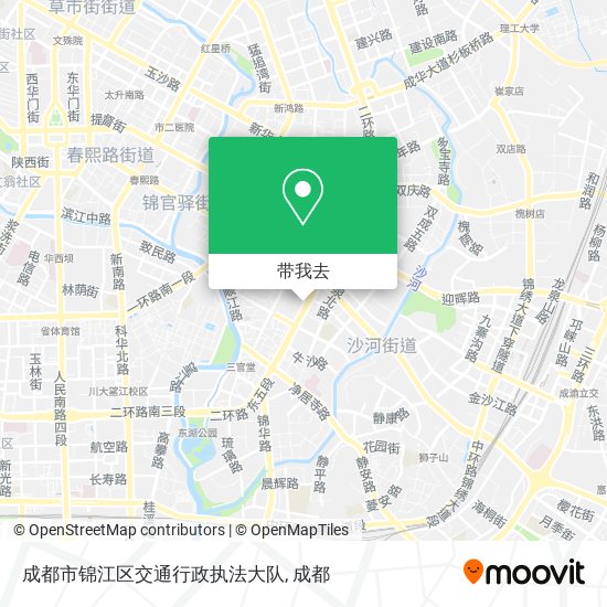 成都市锦江区交通行政执法大队地图