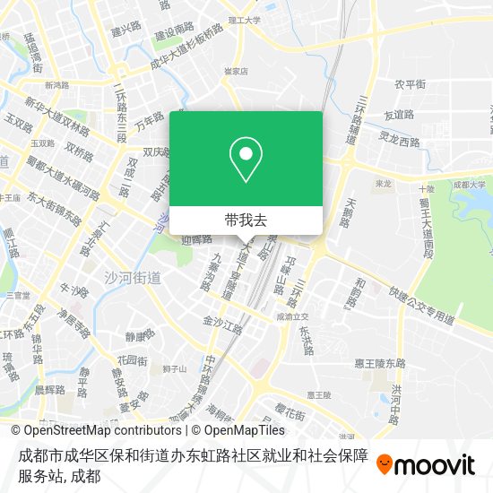成都市成华区保和街道办东虹路社区就业和社会保障服务站地图