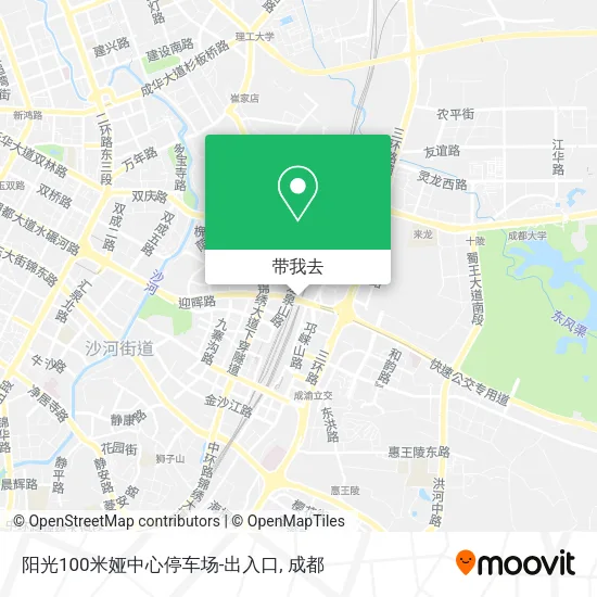 阳光100米娅中心停车场-出入口地图