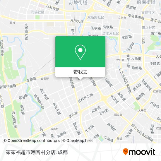 家家福超市潮音村分店地图