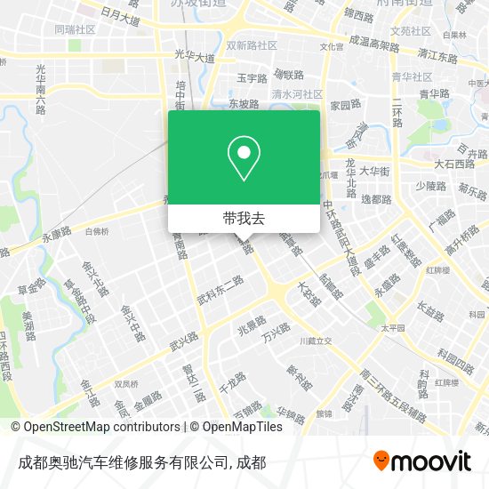 成都奥驰汽车维修服务有限公司地图
