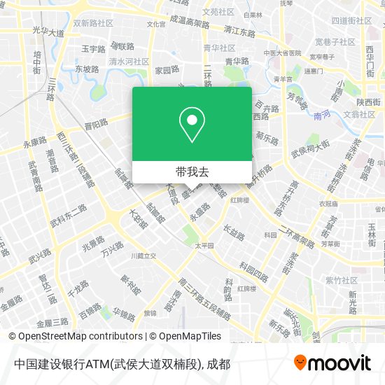 中国建设银行ATM(武侯大道双楠段)地图