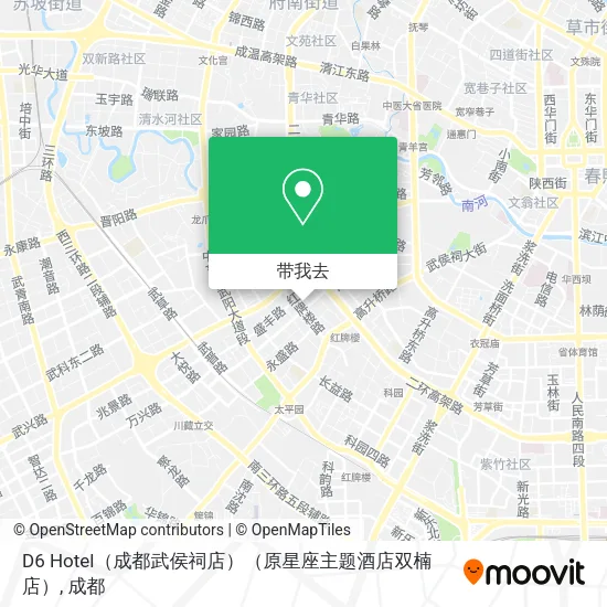 D6 Hotel（成都武侯祠店）（原星座主题酒店双楠店）地图