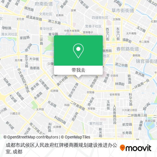 成都市武侯区人民政府红牌楼商圈规划建设推进办公室地图