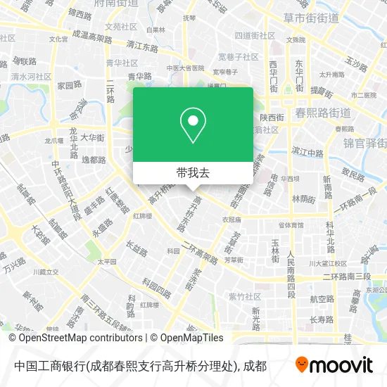 中国工商银行(成都春熙支行高升桥分理处)地图