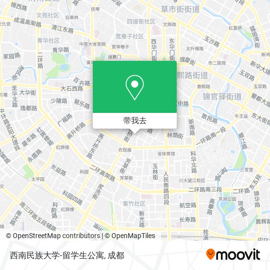 西南民族大学-留学生公寓地图