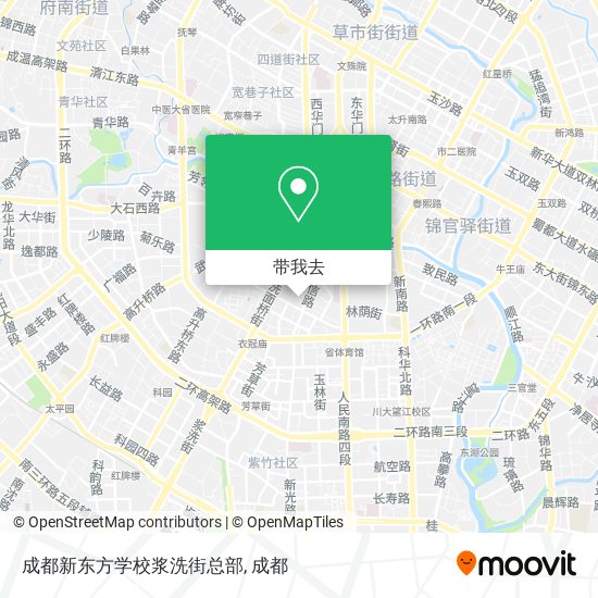 成都新东方学校浆洗街总部地图