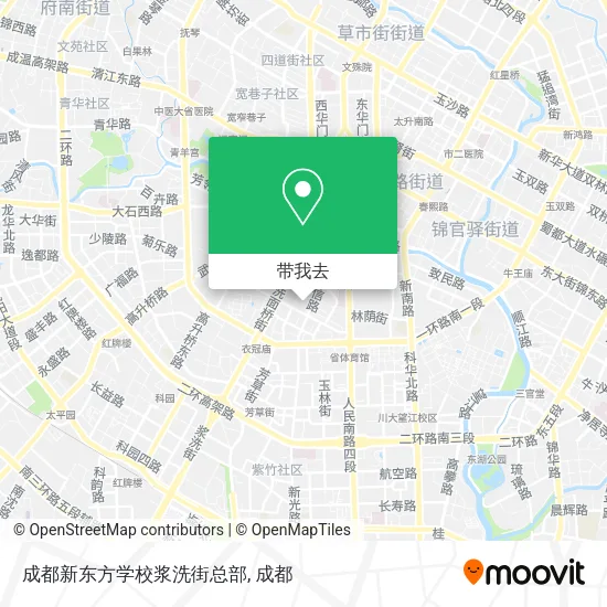 成都新东方学校浆洗街总部地图