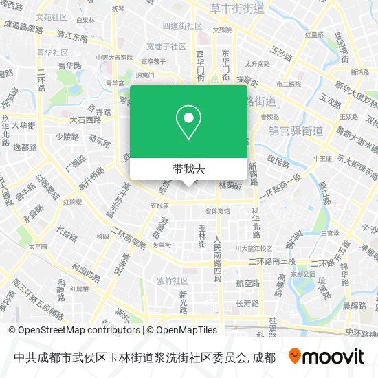 中共成都市武侯区玉林街道浆洗街社区委员会地图