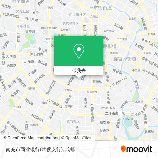 南充市商业银行(武侯支行)地图