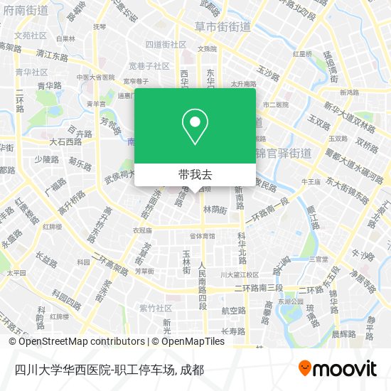 四川大学华西医院-职工停车场地图